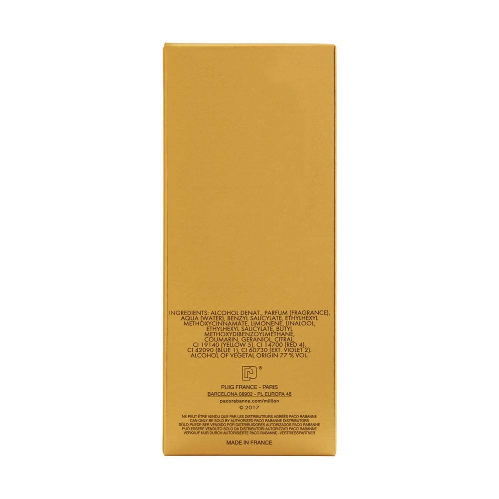 Pacoo Rabannene One Million Lucky Eau De Toilette Spray For Men 100ml (AURA VELVET)